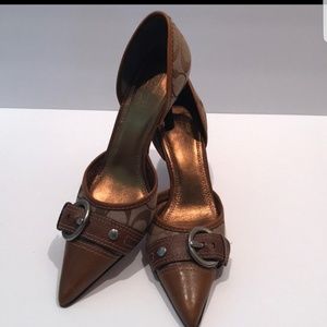 Coach Classic Signature Monogram D'Orsay  Pumps